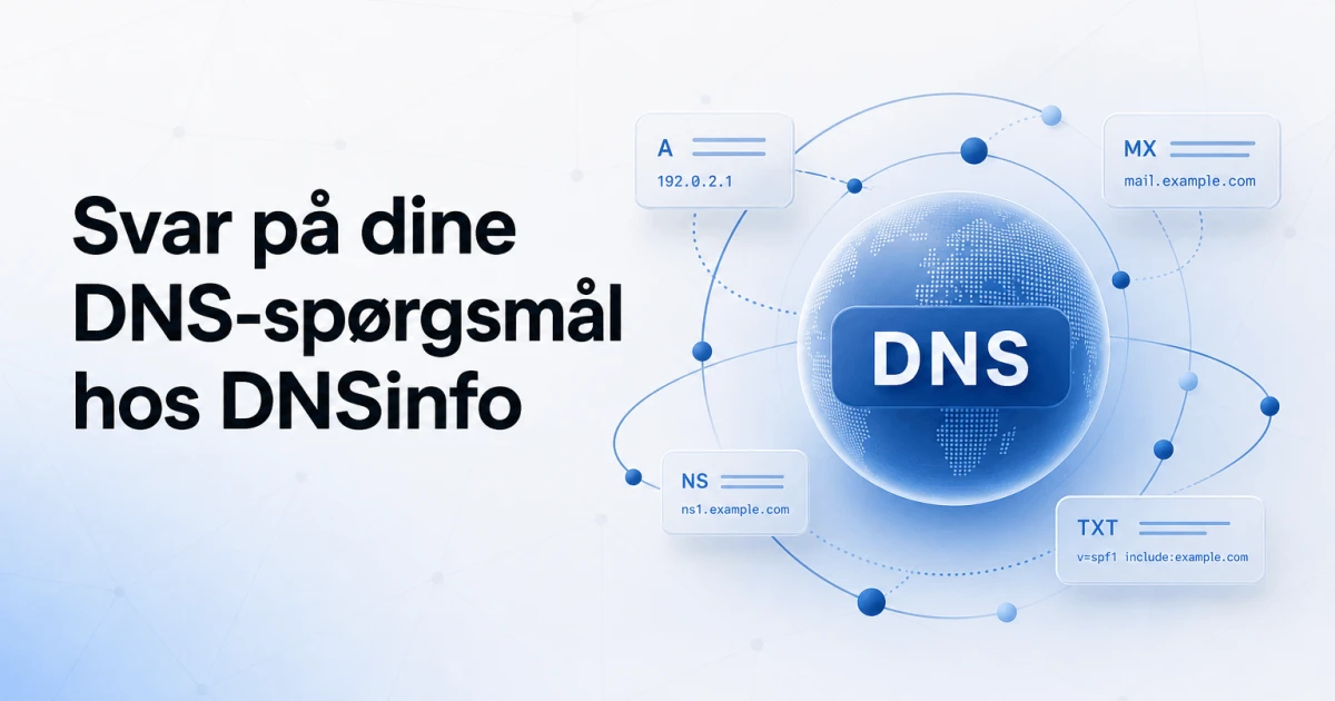 Find svar på dine DNS-spørgsmål hos DNSinfo