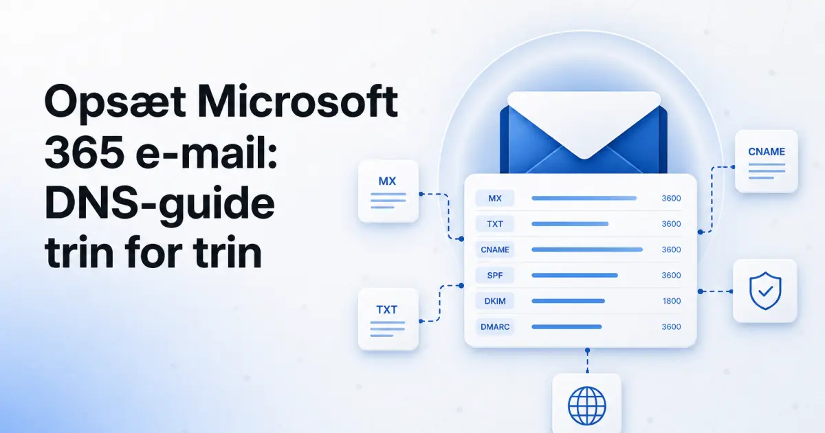 Sådan opsætter du Microsoft 365 e-mail korrekt: DNS-guide trin for trin