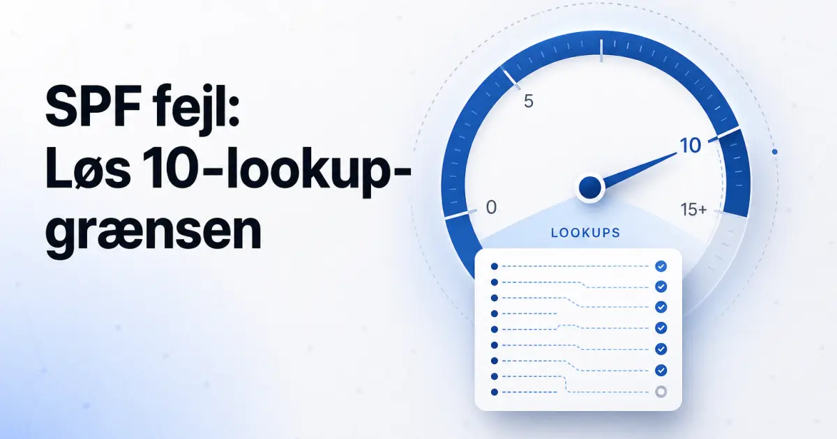 SPF fejl: Sådan løser du 10-lookup-grænsen